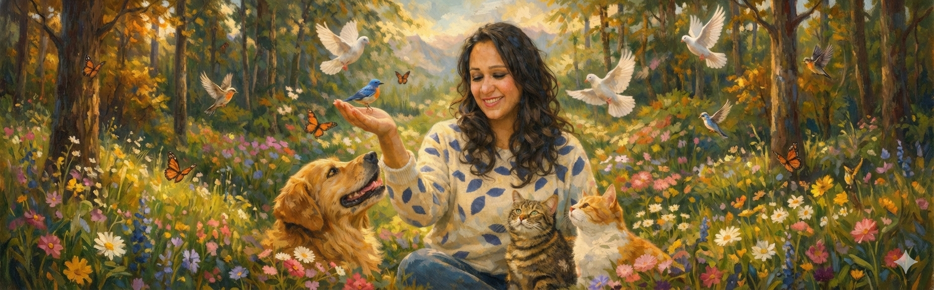 Prasha Singh with animals